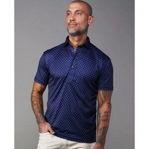 Collars & Co. Mens Navy Dress Collar Polo Shirt X-Large